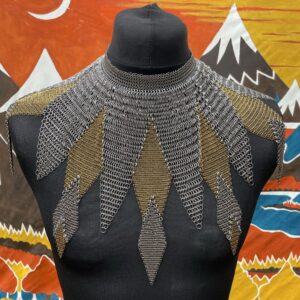 Silver Moonlight Collar with Feathered Edge